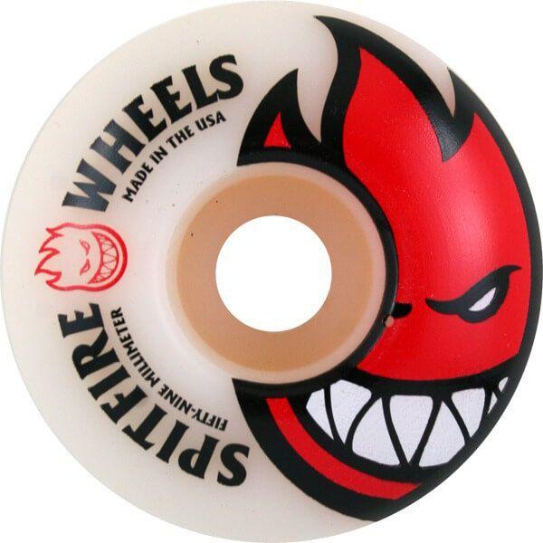 Red Spitfire Wheels Logo - Spitfire Wheels Bighead White / Red Skateboard Wheels - 52mm 99a ...