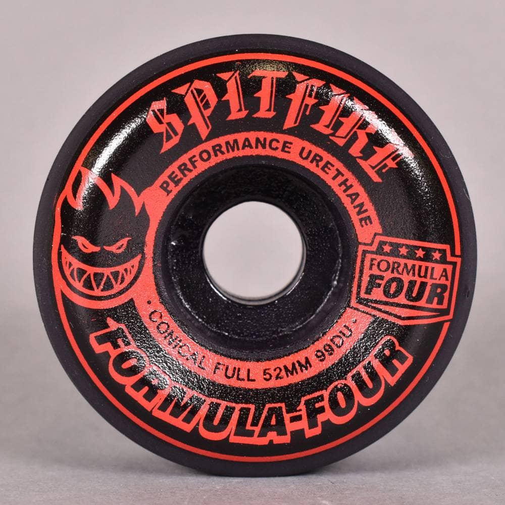 Red Spitfire Wheels Logo - Spitfire Wheels Blackouts Black/Red Conical Full 99D Formula Four ...