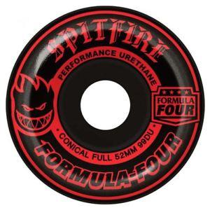 Red Spitfire Wheels Logo - Spitfire Formula Four Blackouts Conical Full Skateboard Wheels 99 ...