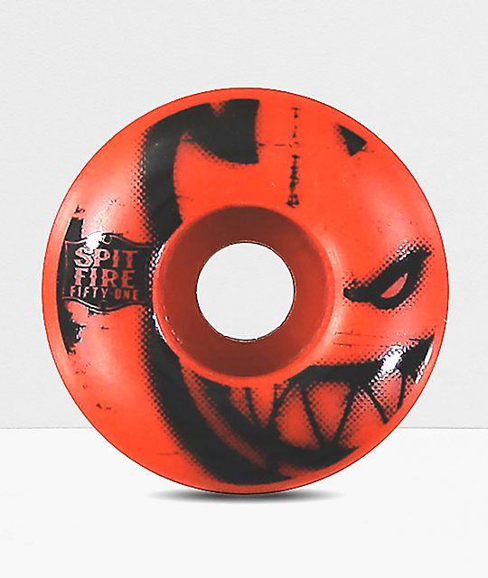 Red Spitfire Wheels Logo - Spitfire Fireliner 51mm Skateboard Wheels | Zumiez