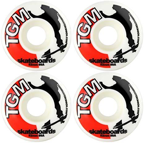 Red Spitfire Wheels Logo - Amazon.com : TGM Skateboard WHEELS 52mm White LOGO : Sports & Outdoors