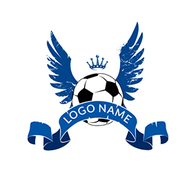 Blue and White Football Logo - 45+ Free Football Logo Designs | DesignEvo Logo Maker