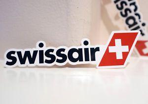 Swiss International Airlines Logo - Swiss International Air Logo Airlines Luggage Label 5x1 Decal