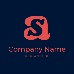 Red and Gray with an S' Logo - Monogram Maker a Monogram Logo Design for Free