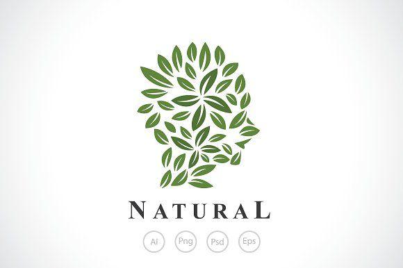 Female Tree Logo - Female Leaf Head Logo Template Logo Templates Creative Market