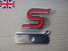 Red and Gray with an S' Logo - Zetec S Badge Logo Emblem for Grille Ford Fiesta Focus Metal With