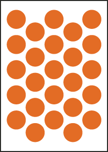 3 Orange Circles Logo - 4 Diameter Vinyl Stick On Orange Circles SafetySign.com