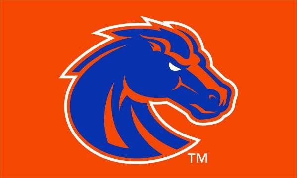 Orange and Blue Logo - Boise State Broncos - Silk Screen Flag - Flagpole Farm