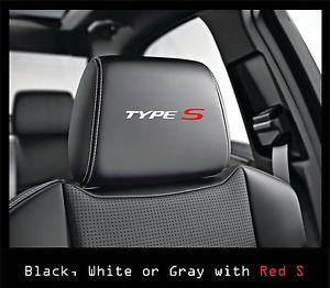 Red and Gray with an S' Logo - 6x Honda TYPE S Headrest Car Seat Decal Logo Sticker Civic Accord ...