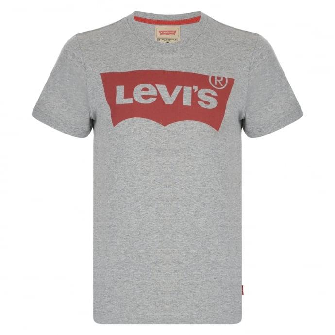 Red and Gray with an S' Logo - Levi's Boys Grey T Shirt With Red Logo Print's From Chocolate