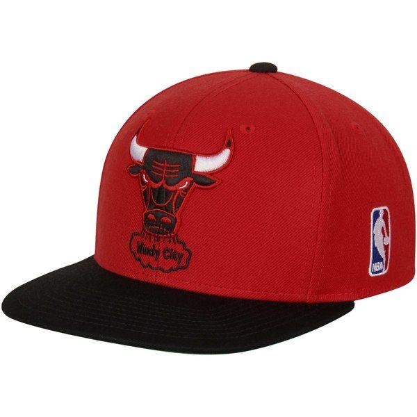 Two Bulls Logo - Mitchell & Ness Chicago Bulls XL Logo Two Tone Snapback Hat - Red ...