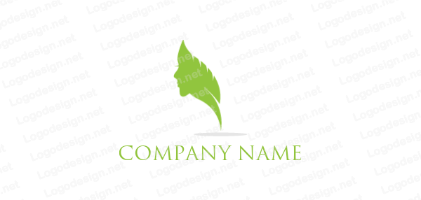 Female Tree Logo - female face profile merged with leaf. Logo Template by LogoDesign.net