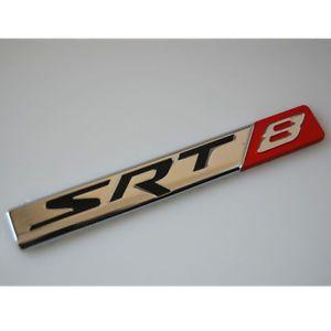 Red and Gray with an S' Logo - 1x SRT 8 Sticker Boot Tailgate Black & Red Badge 3D Logo Emblem ...