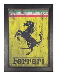 eBay Old Logo - Ferrari Vintage Italian Car Poster Horse Old Logo Picture Sports ...