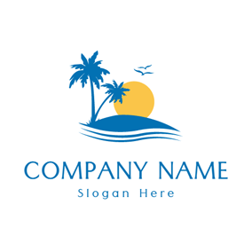 Orange and Blue Logo - Free Travel & Hotel Logo Designs. DesignEvo Logo Maker