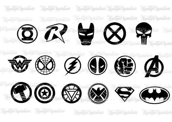 Black Superhero Logo - Superheroes SVG, Superhero Dxf, Superhero logo SVG, Superhero logo