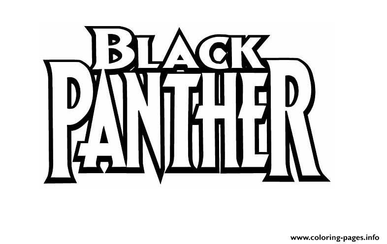 Black Superhero Logo - Black Panther SuperHero Logo Coloring Pages Printable