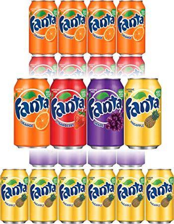 Grape Fanta Logo - Fanta Orange, Strawberry, Pineapple, Grape Soda - Variety Pack!, 12 Fl Oz  Cans (Pack of 18, Total of 216 Fl Oz)