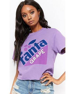 Grape Fanta Logo - FOREVER21 Fanta Grape Graphic Tee from Forever 21 | more