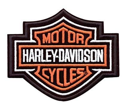 Harley Logo - Harley Davidson Bar & Shield Patch (Orange) X X Large