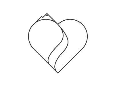 Heart Mountains Logo - Mountain Heart Logo. ayf. Logos, Heart logo