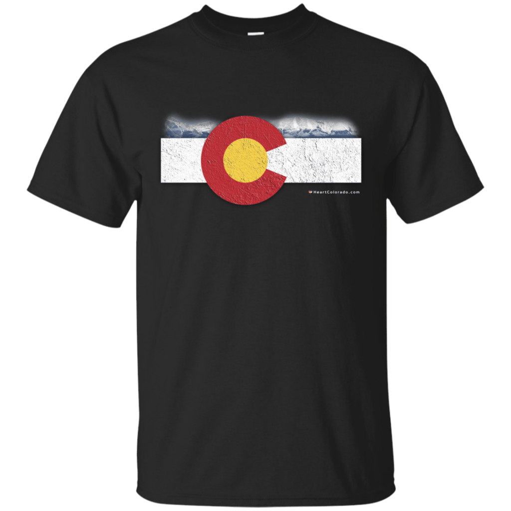 Heart Mountains Logo - Granite Colorado Logo with Mountains Men's T-Shirt – Heart Colorado