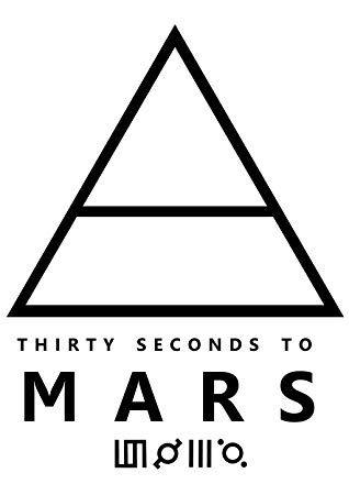 Green White Red L Logo - Seconds to Mars Logo Decal Sticker, White, Black