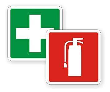 Green White Red L Logo - PCs Unblemished Popular Fire Extinguisher First Aid