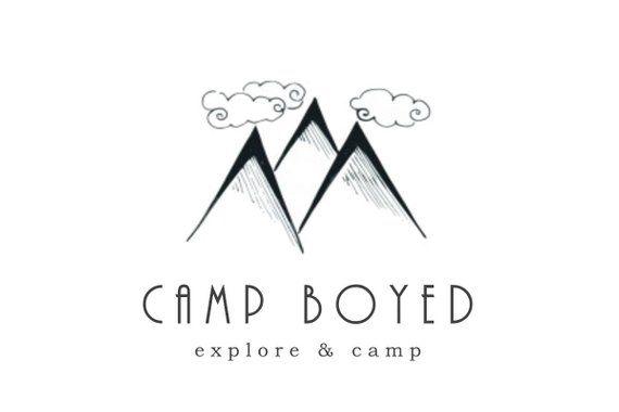 Heart Mountains Logo - Mountains Logo / Camping Logo / Camp Logo / Clouds Logo / | Etsy