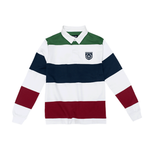 Green White Red L Logo - Magenta Skateboards - L/S Rugby Polo - Green/White/Navy | eBay