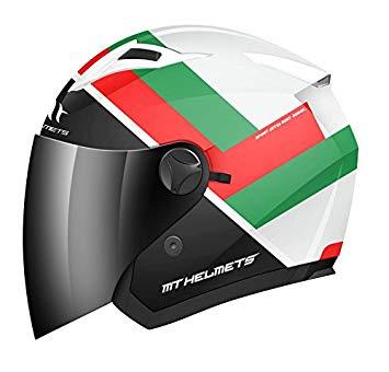 Green White Red L Logo - MT BOULEVARD SV 2018 Italy (Visor Black Not Included) l White, Red