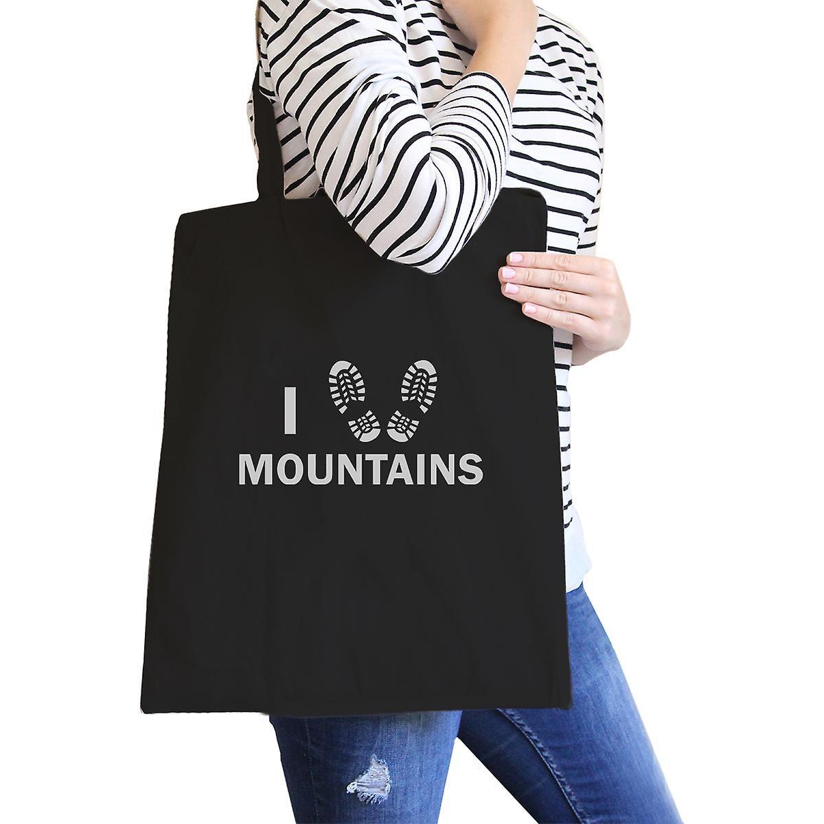 Heart Mountains Logo - I Heart Mountains Black Canvas Bag Gift Ideas For Hiking Lovers | Fruugo