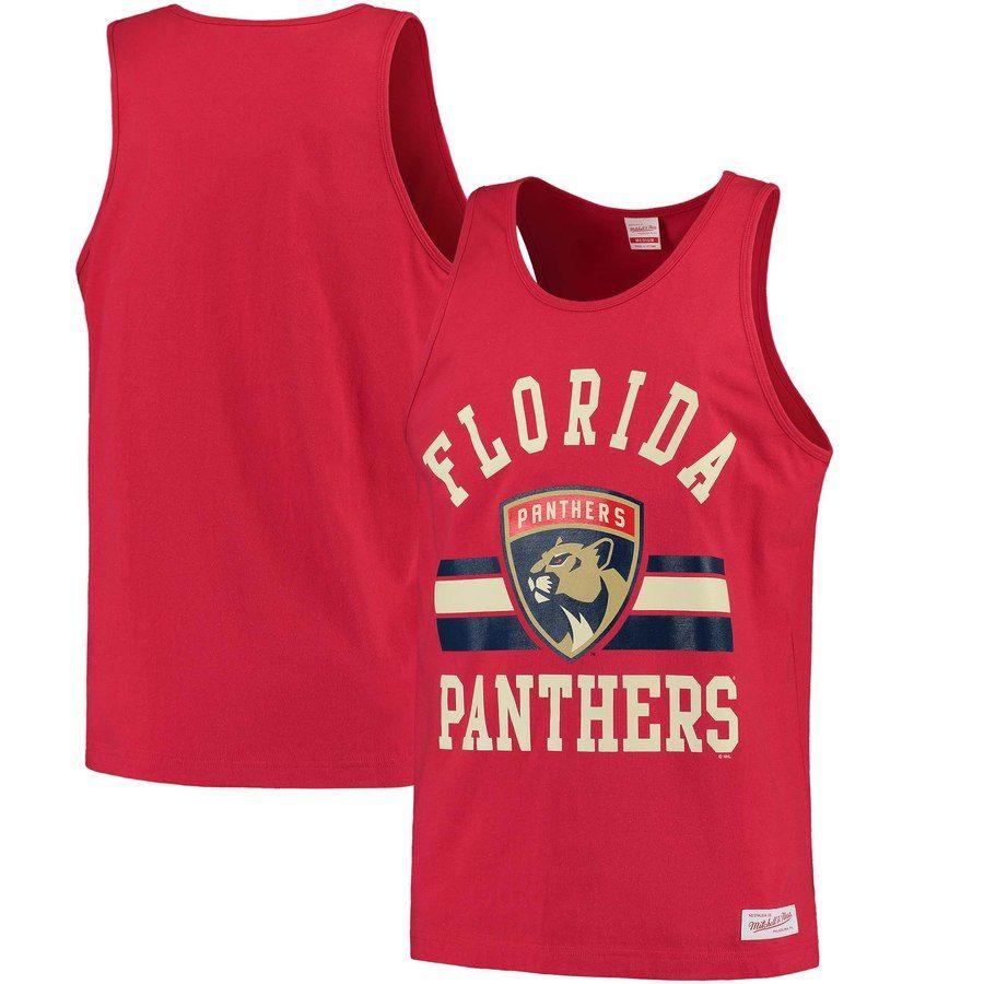 Red Arch Logo - Mitchell & Ness Florida Panthers Red Arch Logo Tank Top
