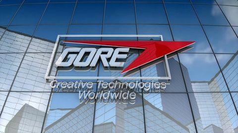 Gore Company Logo - Editorial, W.L. Gore & Associates logo on glass building. ~ Footage ...