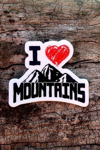 Heart Mountains Logo - I Heart Mountains Sticker 2x2 – Always CA