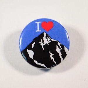 Heart Mountains Logo - I LOVE HEART MOUNTAINS Badge/Button GIFT with METAL PIN ( Size is 1 ...