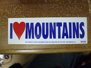 Heart Mountains Logo - I Love Mountains Stickers Decals | eBay