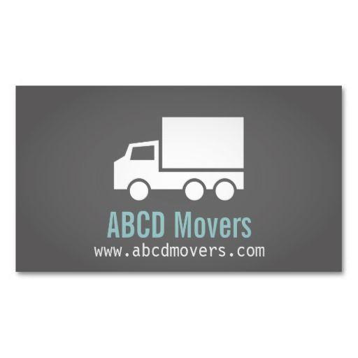 Sleek Truck Logo - Modern, Sleek, Chic, Mover Company, white Truck Business Card ...