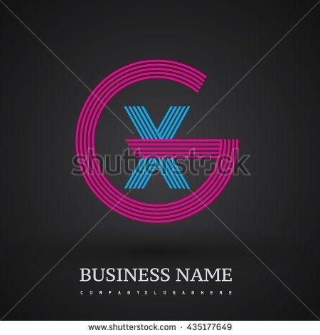 Red XG Logo - Letter GX or XG linked logo design circle G shape. Elegant red and ...