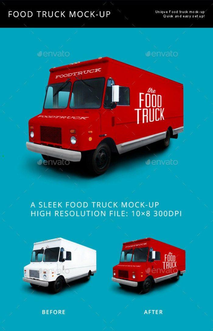 Sleek Truck Logo - Food Truck Mockup | art225: curation station | Mockup, Mockup ...
