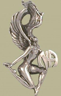 Narcotics Anonymous Logo - Winged Woman Pendant with Narcotics Anonymous Logo - Wiser Recovery ...