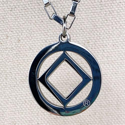 Narcotics Anonymous Logo - Narcotics Anonymous Logo Stainless Steel Cutout Pendant – Recovery Bling