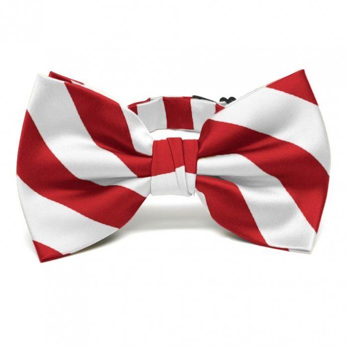 Red White Bow Tie Logo - Red and White Striped Bow Tie