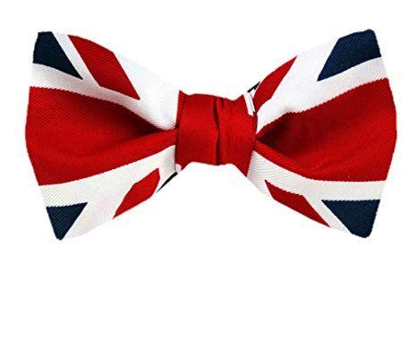 Red White Bow Tie Logo - FBT-FLAG-313 - Red - White - Blue - UK Flag Union Jack Self Tie Bow ...