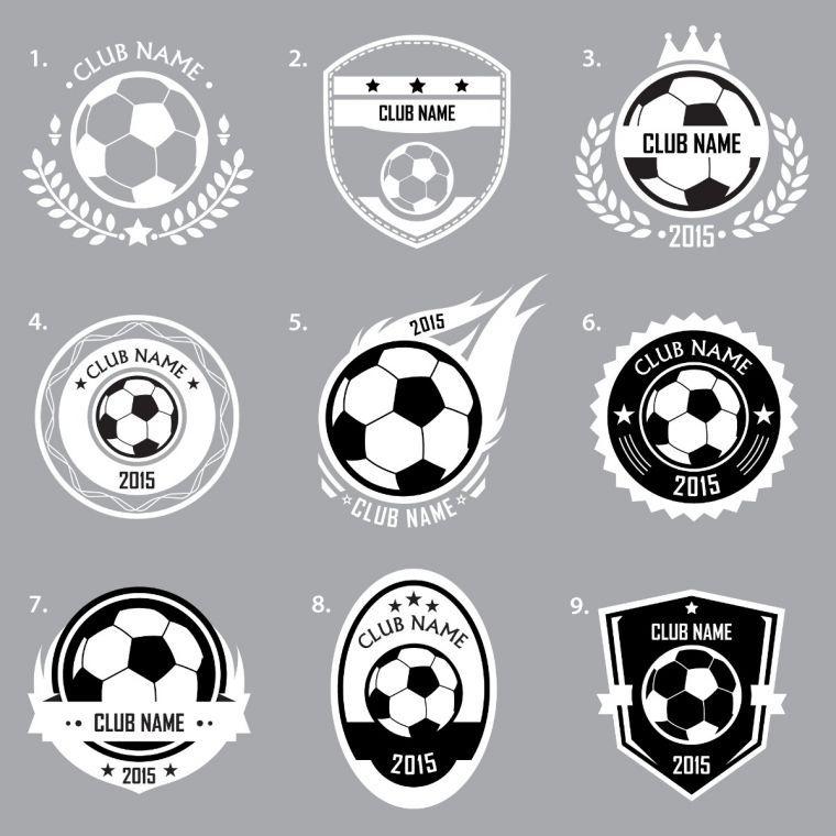 Black Football Logo - The Official Home of Football Wall Stickers - Custom Football Logo ...
