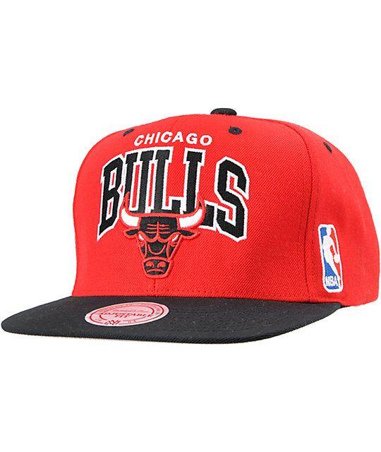 Red Arch Logo - NBA Mitchell and Ness Chicago Bulls Red Arch Logo Snapback Hat | Zumiez
