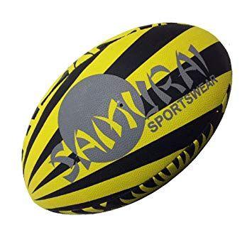 Yellow and Black Ball Logo - Samurai Warrior Rugby Ball [yellow/black]: Amazon.co.uk: Sports ...