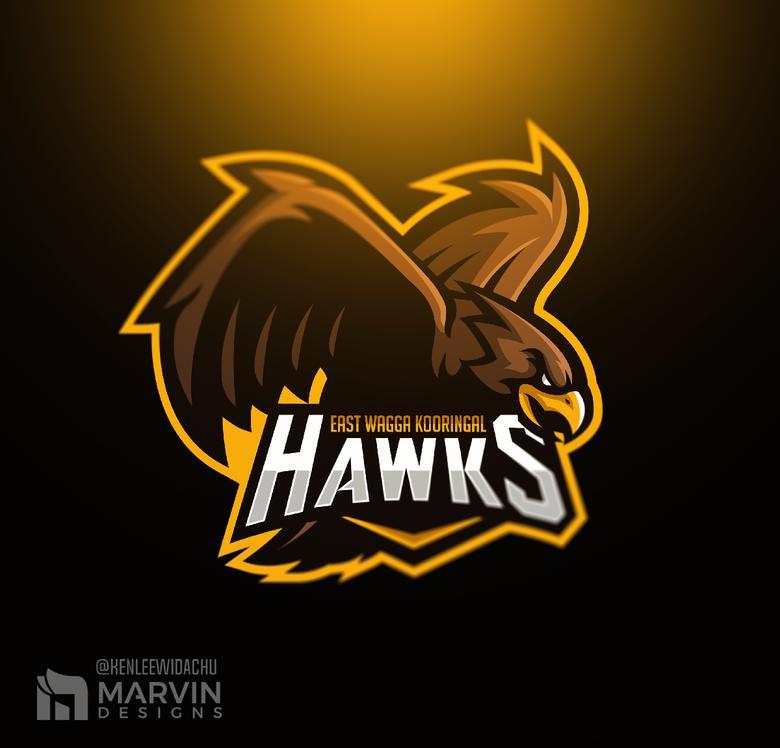 Hawks Mascot Logo - East Wagga Kooringal Hawks Team logo