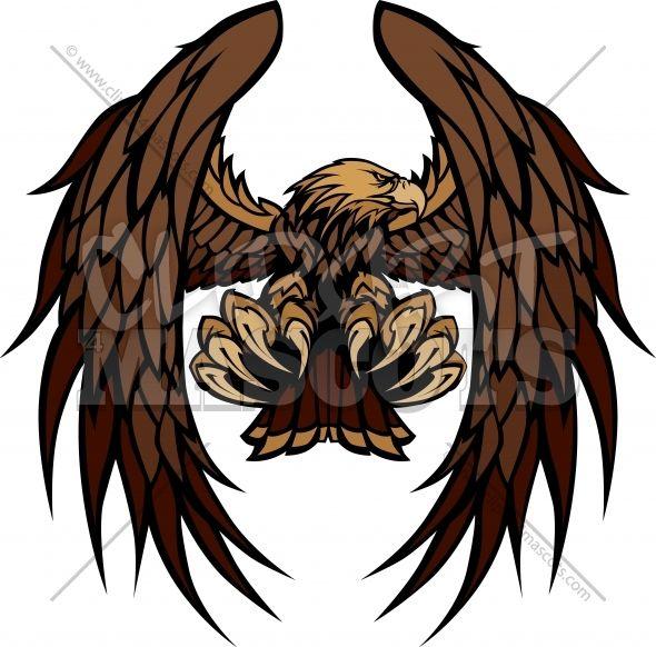 Hawks Mascot Logo - Hawk Clipart Graphic Vector Logo