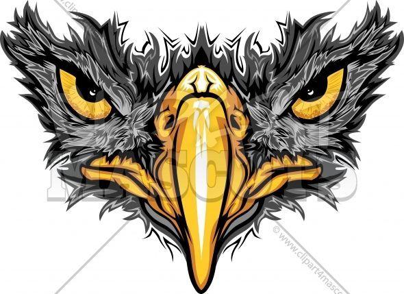 Black and Yellow Eagle Logo - hawk clipart | Black Hawk Logo Clipart Vector Mascot Image | CHEER ...